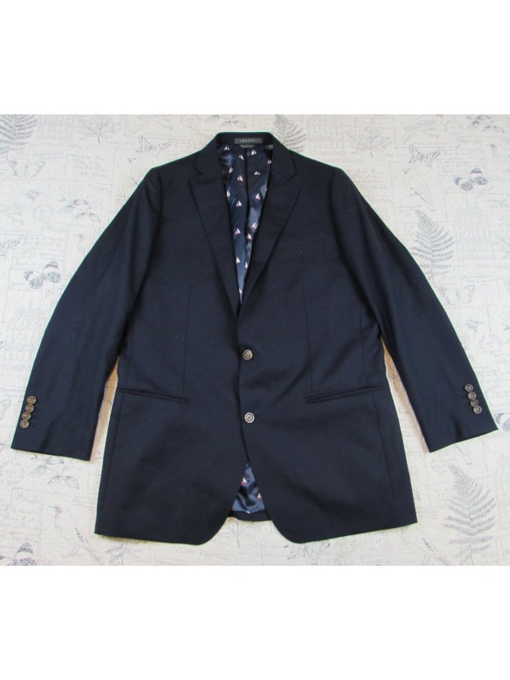 INDOCHINO LUXURY Men’s Blazer US 44R WOOL CASHMERE Navy Blue Yaletown Sport Coat